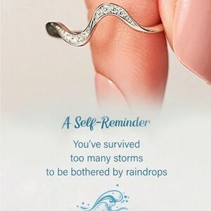 Silver wave Inspirational Ring